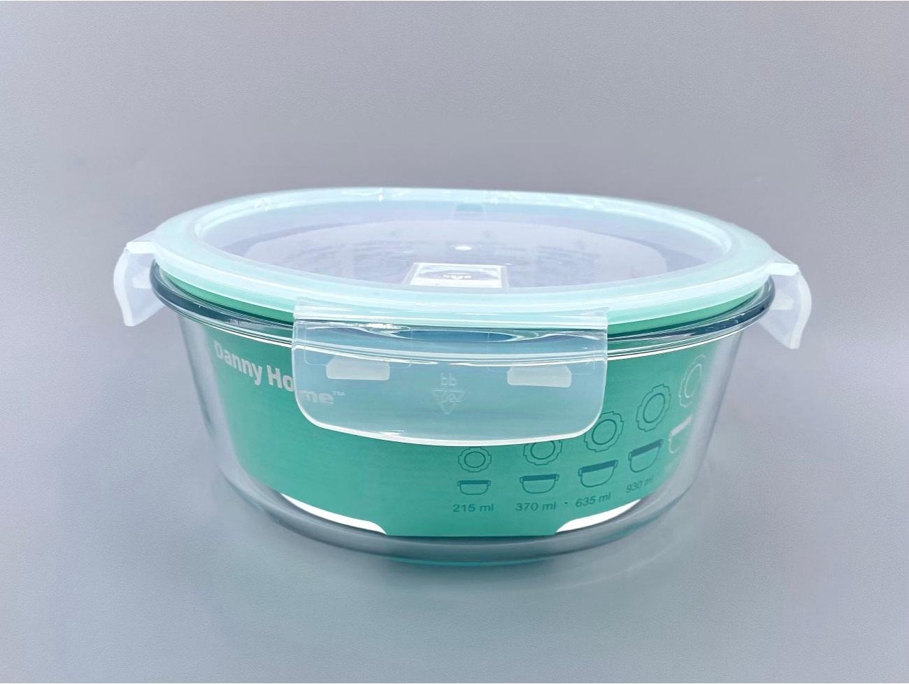 Boîte de conservation ronde en verre borosilicaté
